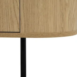 Set mobili soggiorno completo rovere effetto marmo nero Roundi