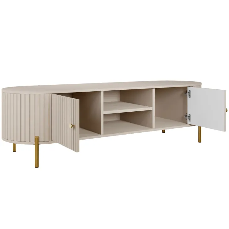 Set mobili soggiorno completo cannettato beige cashmere Zurik 1