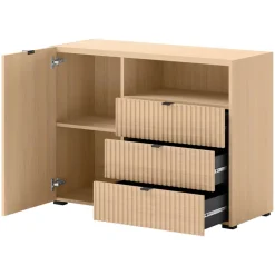 Set mobili soggiorno completo cannettato rovere Sally