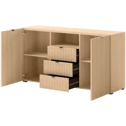 Set mobili soggiorno completo cannettato rovere Sally