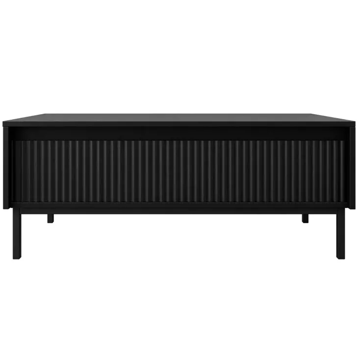 Set mobili soggiorno completo design cannettato nero Strike 2