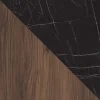 Set mobili soggiorno completo ripiano effetto marmo nero noce Caliva