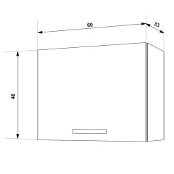Set 3 pensili cucina 180x72hcm reversibili con pensile cappa rovere olmo Talise