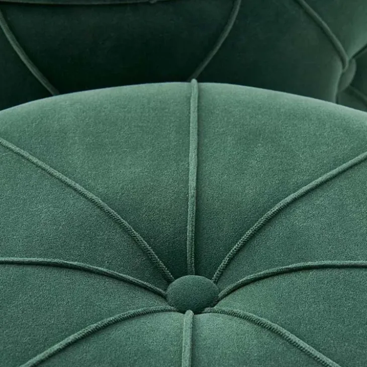 Set 2 pouf moderno contenitore in velluto verde Emil