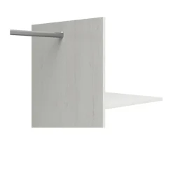 Set 3 ripiani con asta appendiabiti bianco frassinato per Armadio Lars