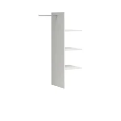 Set 3 ripiani con asta appendiabiti bianco frassinato per Armadio Lars