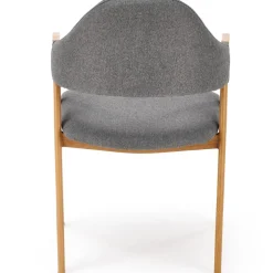 Set 2 sedie imbottite in tessuto grigio Sirius