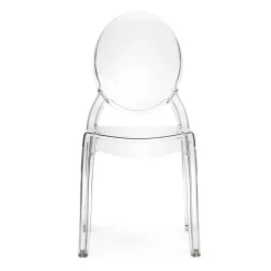 Set 6 sedie policarbonato trasparente impilabili Elisabeth Gihome®