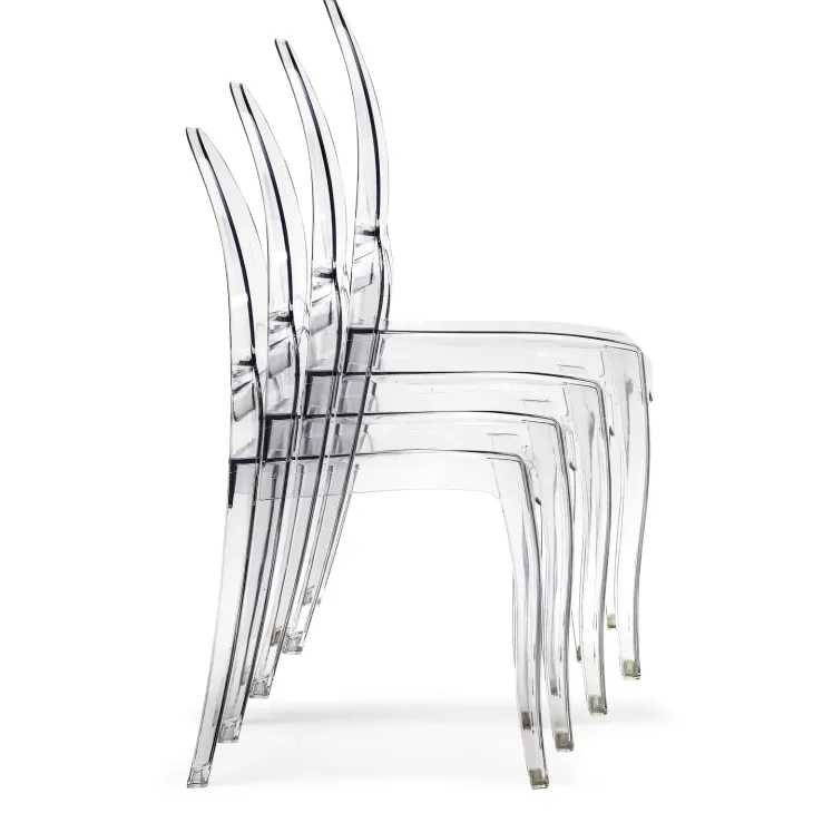 Set 6 sedie policarbonato trasparente impilabili Elisabeth Gihome®