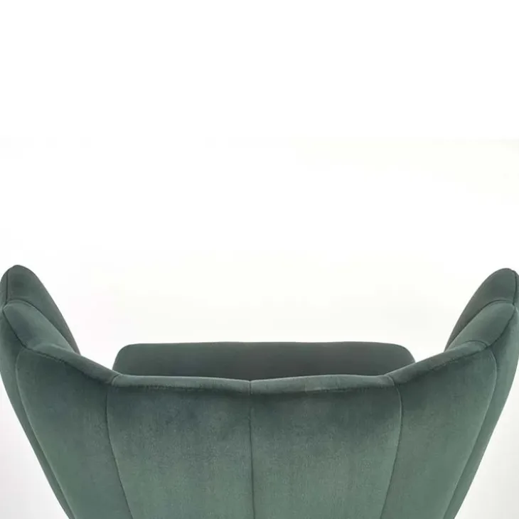 Set 2 sedie poltroncine sala da pranzo imbottite in velluto verde nero Cinzia