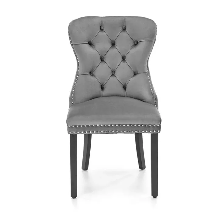 Set 2 sedie sala da pranzo classiche in tessuto grigio Briar