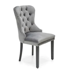 Set 2 sedie sala da pranzo classiche in tessuto grigio Briar