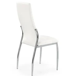 Set 4 sedie sala da pranzo imbottite in ecopelle bianco e struttura acciaio Sveva Gihome®