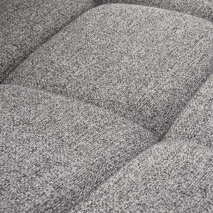 Set 4 sedie sala da pranzo imbottite in tessuto grigio Kristen