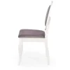 Set 2 sedie sala da pranzo imbottite in tessuto grigio bianco Adna