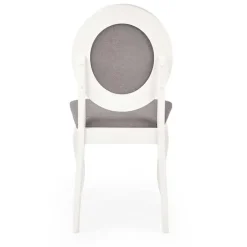 Set 2 sedie sala da pranzo imbottite in tessuto grigio bianco Adna