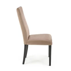 Set 2 sedie sala da pranzo imbottite in velluto trapuntato beige Mascate