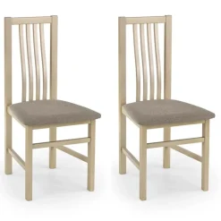 Set 2 sedie sala da pranzo imbottite stile shabby rovere sonoma Haiti