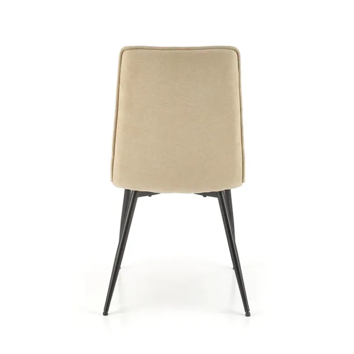 Set 4 sedie sala da pranzo imbottite in tessuto beige Quiche