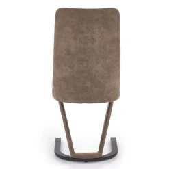 Set 2 sedie sala da pranzo in ecopelle design moderno marrone Moka