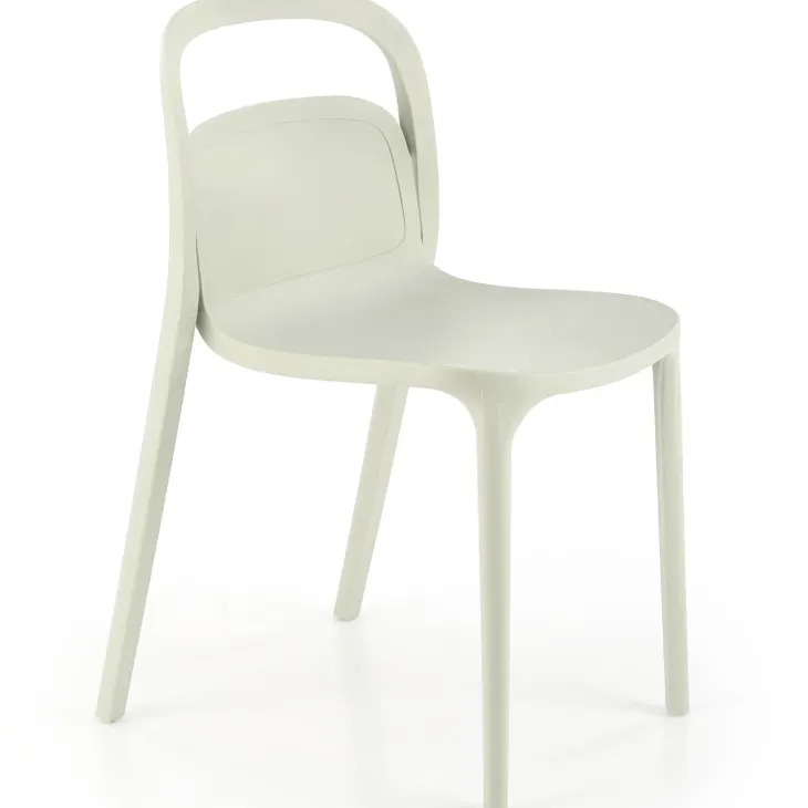 Set 4 sedie sala da pranzo in polipropilene impilabili verde menta Carol