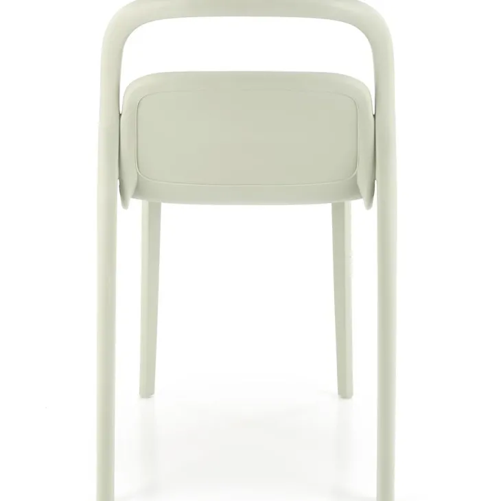 Set 4 sedie sala da pranzo in polipropilene impilabili verde menta Carol