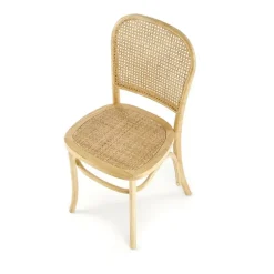 Set 2 sedie sala da pranzo in rattan naturale Ivory