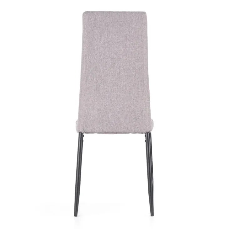 Set 4 sedie sala da pranzo in tessuto e metallo moderne grigio Ylenia