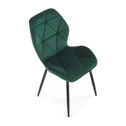 Set 4 sedie sala da pranzo in tessuto moderne verde scuro Cotton