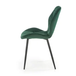 Set 4 sedie sala da pranzo in tessuto moderne verde scuro Cotton