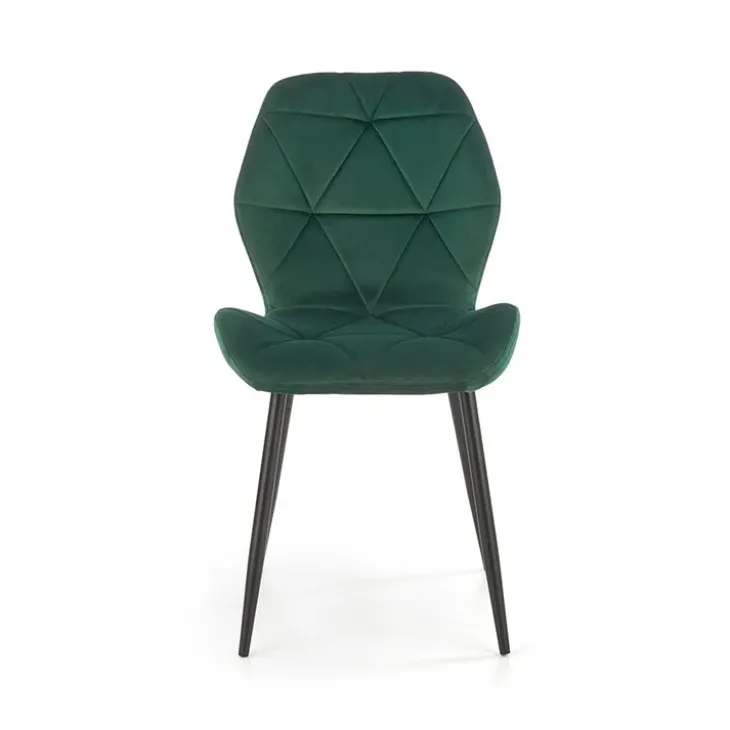 Set 4 sedie sala da pranzo in tessuto moderne verde scuro Cotton