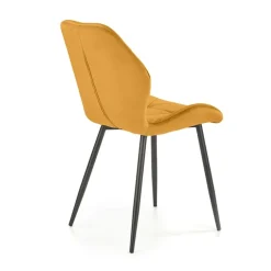 Set 4 sedie sala da pranzo in tessuto moderne senape Cotton