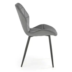 Set 4 sedie sala da pranzo in tessuto moderne grigio Cotton