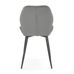 Set 4 sedie sala da pranzo in tessuto moderne grigio Cotton