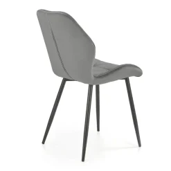 Set 4 sedie sala da pranzo in tessuto moderne grigio Cotton