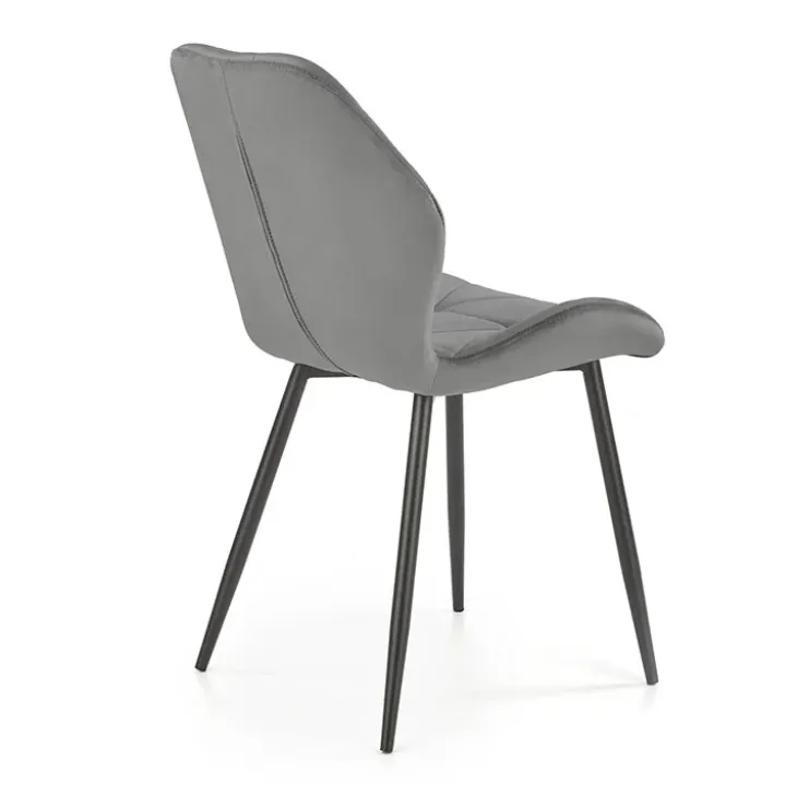 Set 4 sedie sala da pranzo in tessuto moderne grigio Cotton