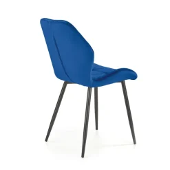 Set 4 sedie sala da pranzo in tessuto moderne blu Cotton