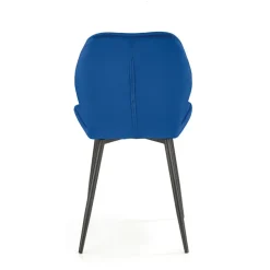 Set 4 sedie sala da pranzo in tessuto moderne blu Cotton