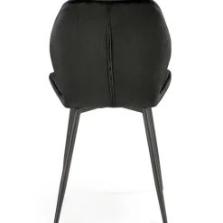 Set 4 sedie sala da pranzo in tessuto moderne nero Cotton