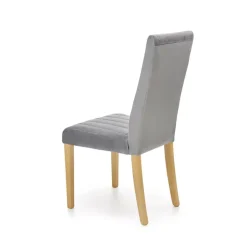 Set 2 sedie sala da pranzo in tessuto velluto trapuntato grigio Doha