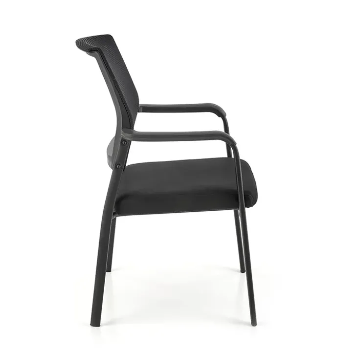Set 4 sedie sala da pranzo in tessuto nero Precious