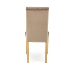 Set 2 sedie sala da pranzo in tessuto velluto trapuntato beige Doha