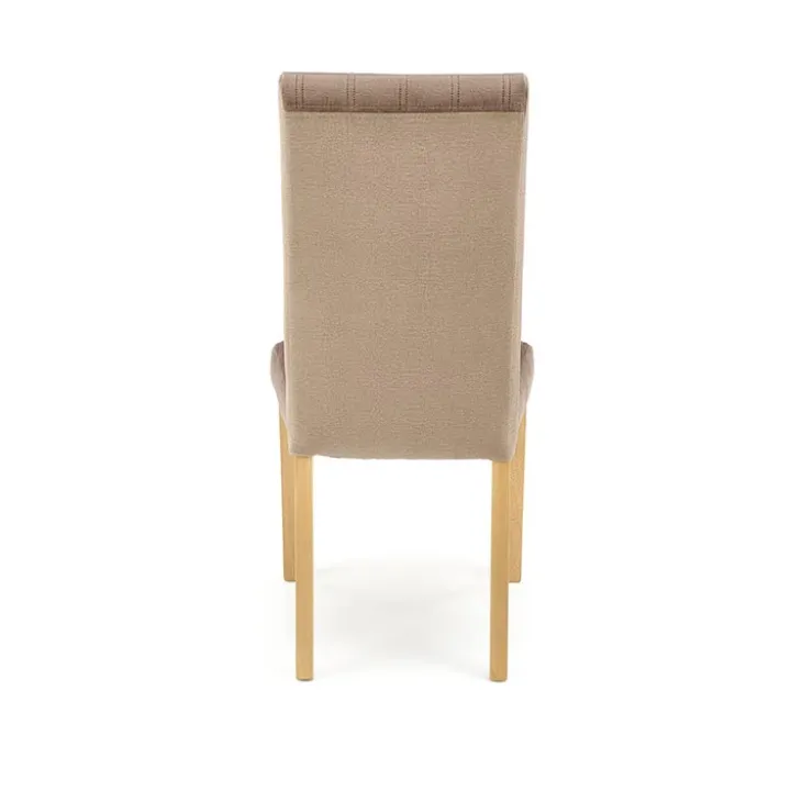 Set 2 sedie sala da pranzo in tessuto velluto trapuntato beige Doha