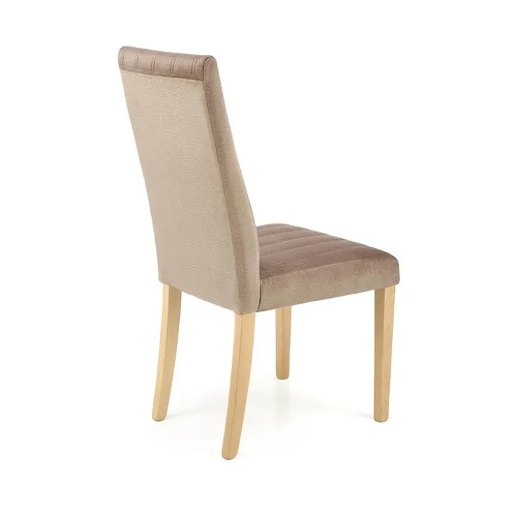 Set 2 sedie sala da pranzo in tessuto velluto trapuntato beige Doha