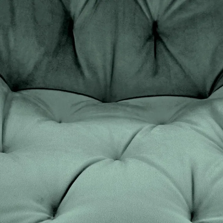 Set 2 sedie sala da pranzo in velluto con funzione girevole verde scuro Sango
