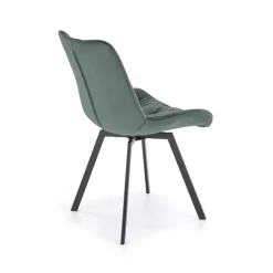 Set 2 sedie sala da pranzo in velluto con funzione girevole verde scuro Sango