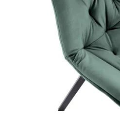 Set 2 sedie sala da pranzo in velluto con funzione girevole verde scuro Sango
