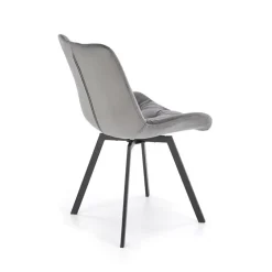 Set 2 sedie sala da pranzo in velluto con funzione girevole grigio Sango