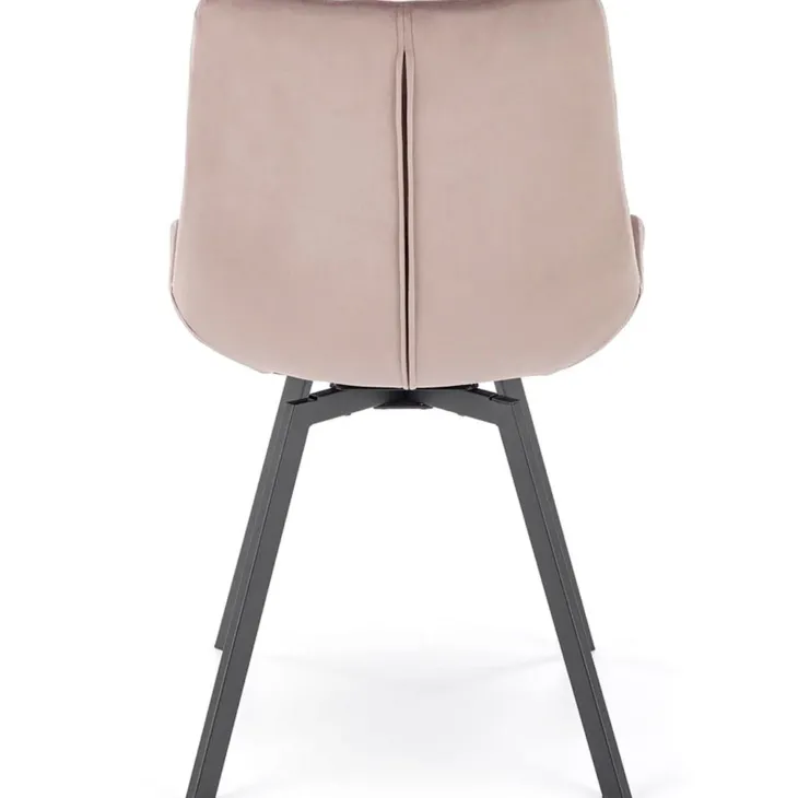 Set 2 sedie sala da pranzo in velluto con funzione girevole beige Sango