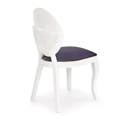 Set 2 sedie sala da pranzo moderne in tessuto grigio bianco Jonni